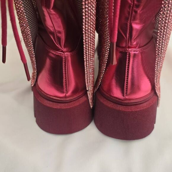 A Cata Shoes Pink Metallic Platform Boot w/ Pink Mesh, NEW, 8 - Picture 6 of 8